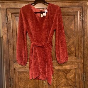 NWOT Rust colored Textured Long Sleeve Top